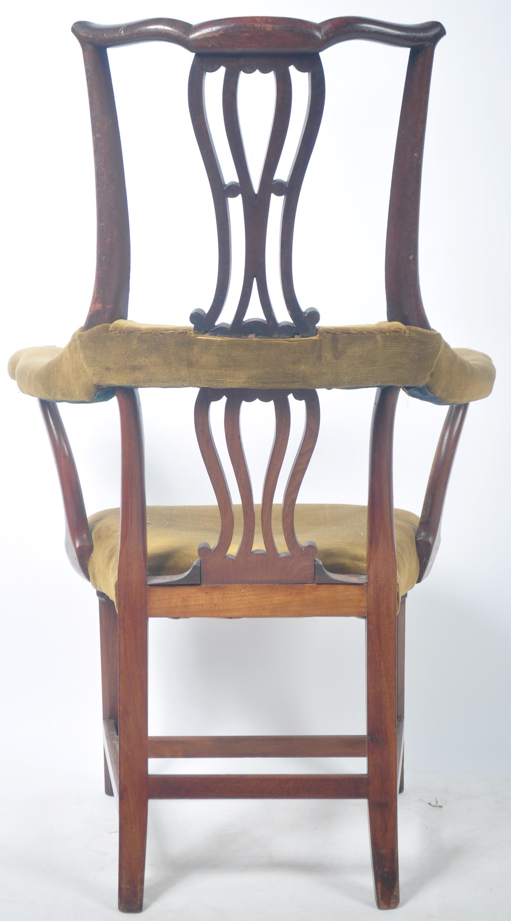 18TH CENTURY GEORGIAN COUNTRY HOUSE ARMCHAIR / DINING CARVER CHAIR - Image 7 of 8