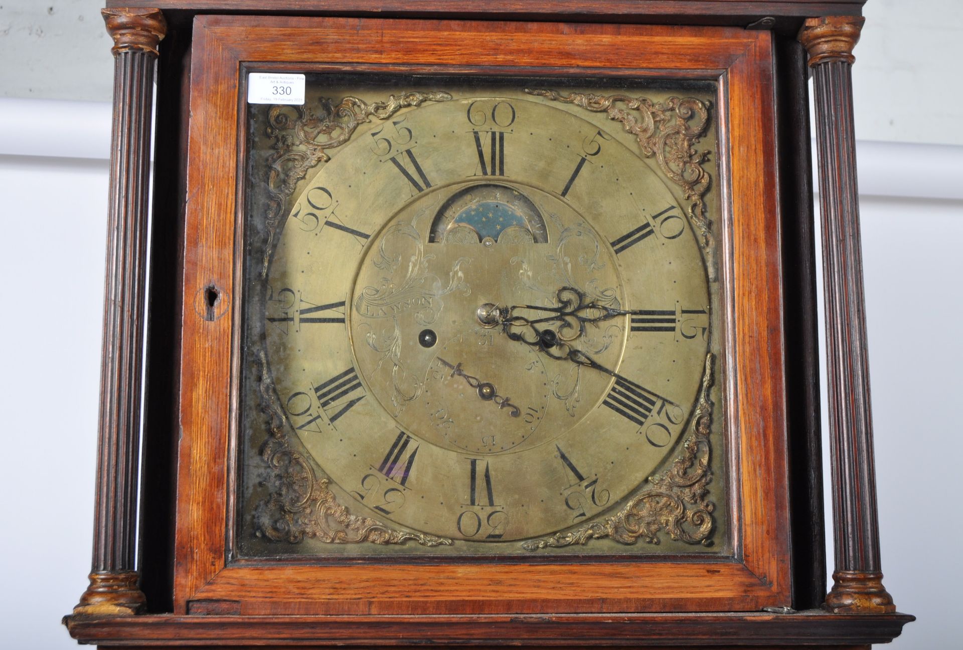 18TH CENTURY LAWSON NEWTON - LE - WILLOWS MOONPHASE LONGCASE CLOCK - Image 3 of 16
