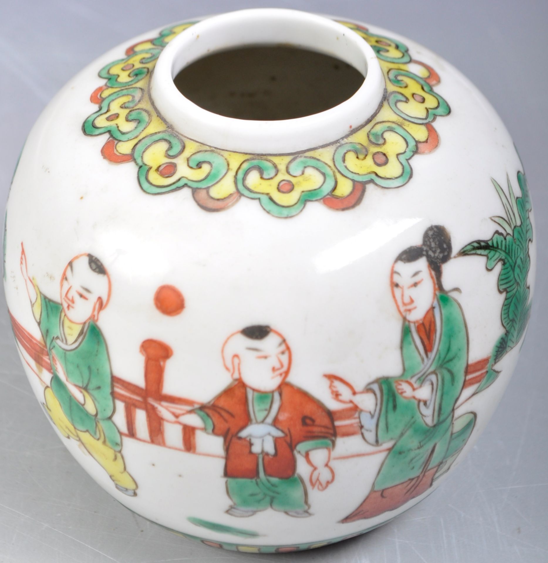 19TH CENTURY CHINESE KANGXI MARKED FAMILLE VERTE GINGER JAR - Image 6 of 7