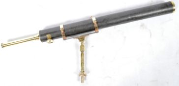 19TH CENTURY POLISHED BRASS AND STEEL CASED NAVAL TELESCOPE