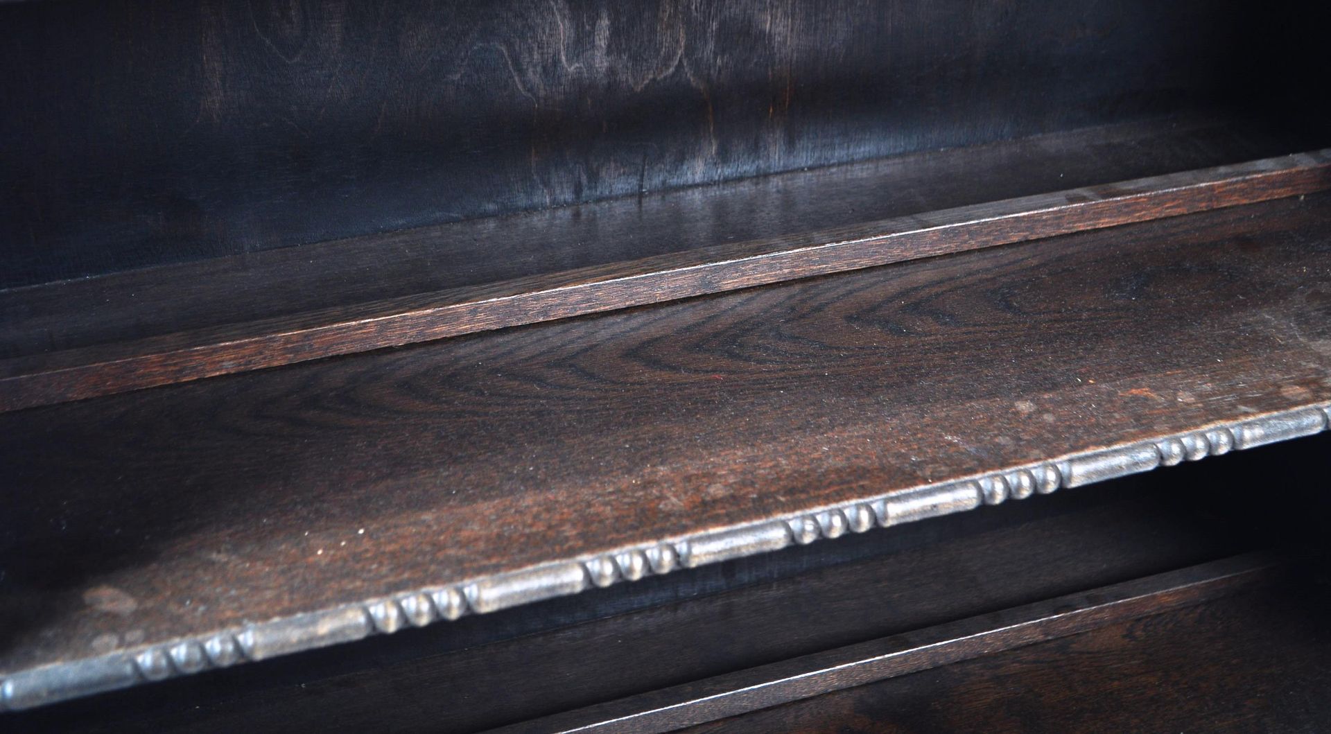 19TH CENTURY VICTORIAN OAK CARVED OPEN LIBRARY BOOKCASE - Image 5 of 7