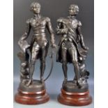 SYLVAIN KINSBURGER PAIR OF HOLLOW BRONZE HISTORICAL FIGURES