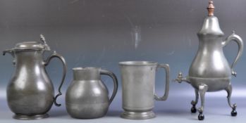 COLLECTION OF ANTIQUE PEWTER ITEMS