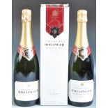 TWO BOTTLES OF BOLLINGER SPECIAL CUVEE BRUT CHAMPAGNE