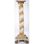 LARGE AND IMPRESSIE ITALIAN TORCHERE SOLOMONIC COLUMN