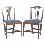 PAIR OF 19TH CENTURY GEORGIAN OAK DINING CHAIRS