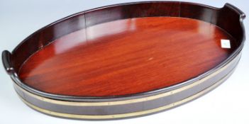 BELIEVED 18TH CENTURY GEORGIAN MAHOGANY AND BRASS TRAY