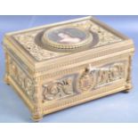 19TH CENTURY FRENCH PALAIS ROYALE GILDED ORMOLU CASKET