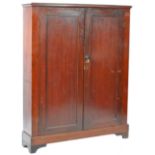 19TH CENTURY VICTORIAN ENGLISH MAHOGANY TWIN DOOR CUPBOARD