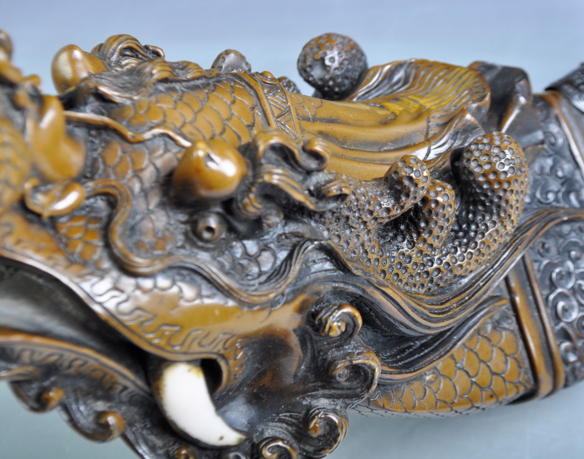 LARGE AND IMPRESSIVE CHINESE DRAGON OPIUM PIPE - Bild 9 aus 11