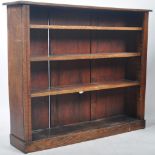 19TH CENTURY VICTORIAN OAK OPEN LIBRARY BOOKCASE