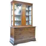 19TH CENTURY GEORGIAN MAHOGANY DISPLAY BOOKCASE ON CHEST