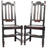 PAIR OF 17TH CENTURY ENGLISH OAK DINING / HALL CHAIR