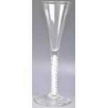 18TH CENTURY GEORGIAN DOUBLE SERIES OPAQUE STEM WINE GLASS