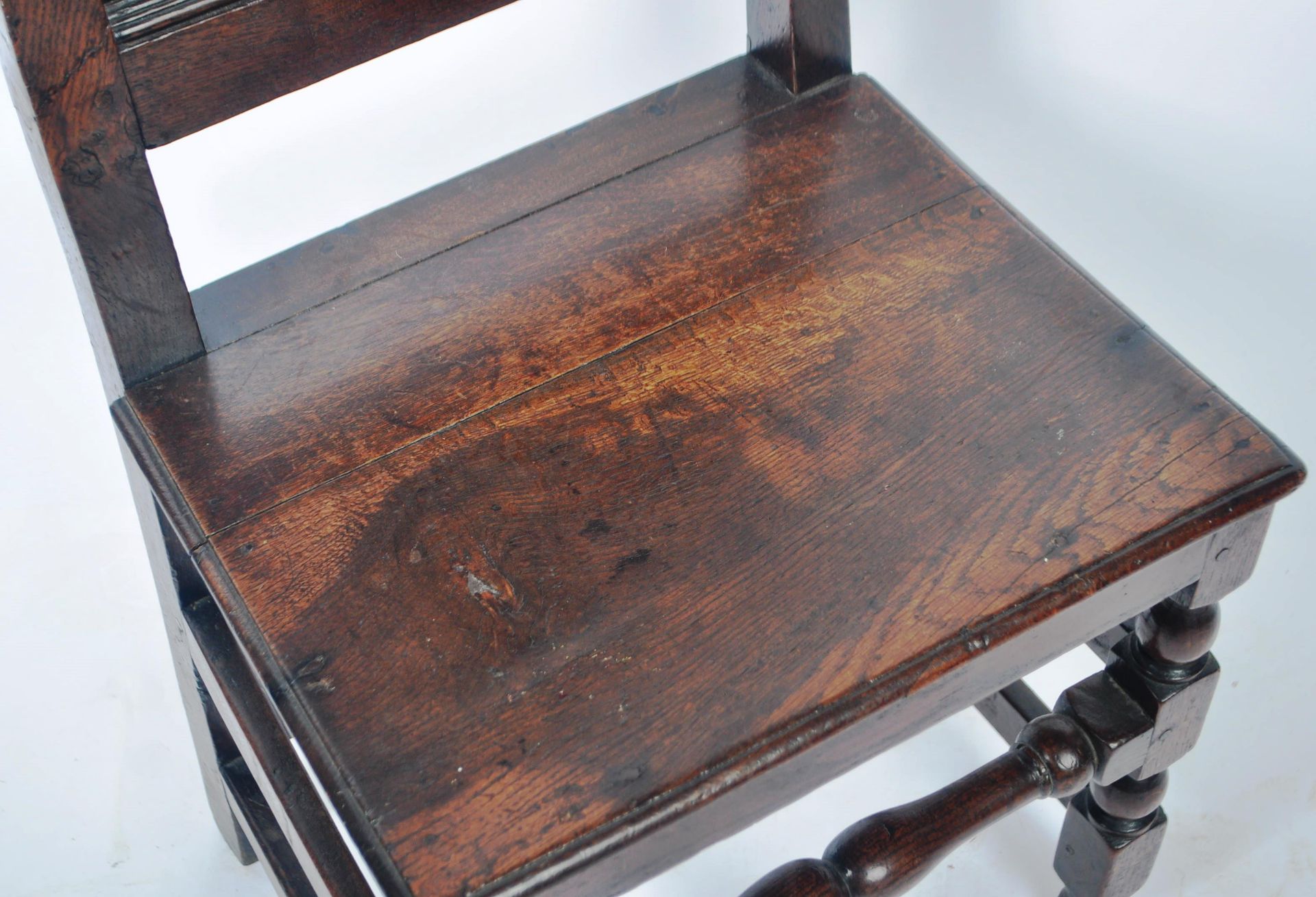 17TH CENTURY ENGLISH OAK DINING / HALL CHAIR - Image 5 of 8