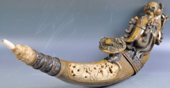LARGE AND IMPRESSIVE CHINESE DRAGON OPIUM PIPE