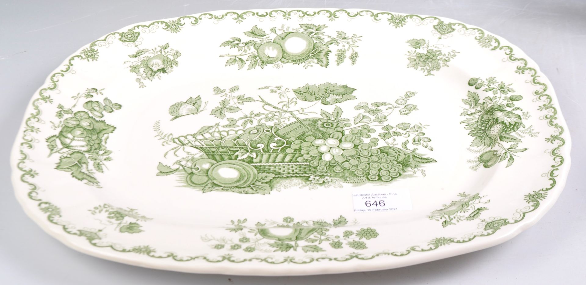 MASONS IRONSTONE FRUIT BASKET DINNER SERVICE - Image 10 of 13