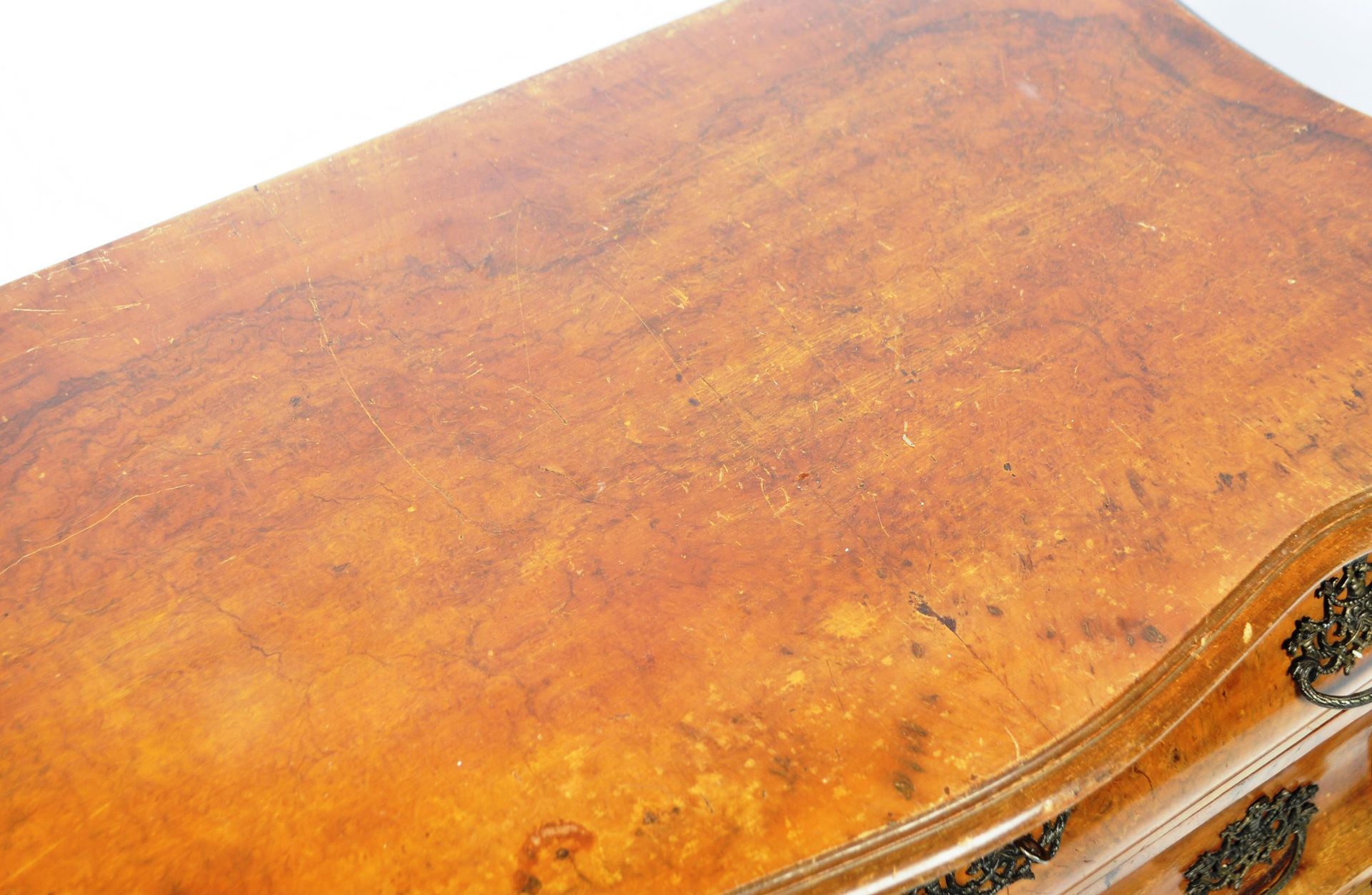 19TH CENTURY ANTIQUE WALNUT COMMODE CHEST OF DRAWERS - Image 3 of 8