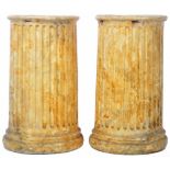 19TH CENTURY VICTORIAN FAUX SENNIE MARBLE COLUMNS