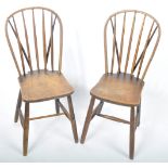 PAIR OF 19TH CENTURY BEECH AND ELM WINDSOR DINING CHAIRS