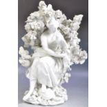 19TH CENTURY PORCELAIN BLANC DE CHINE FIGURE OF A CLASSICAL LADY