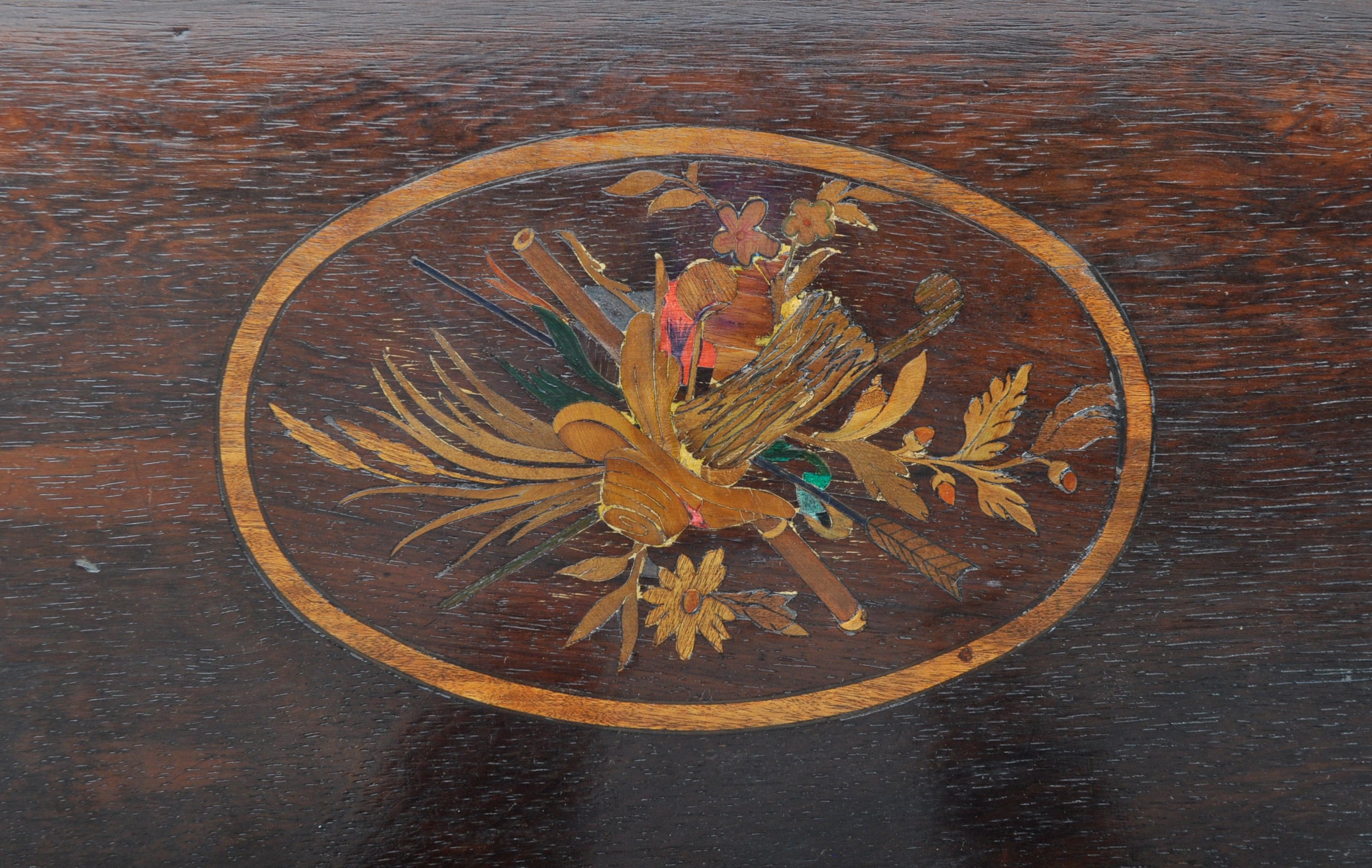 19TH CENTURY ROSEWOOD AND MARQUETRY INLAID SIDE TABLE - Image 4 of 6