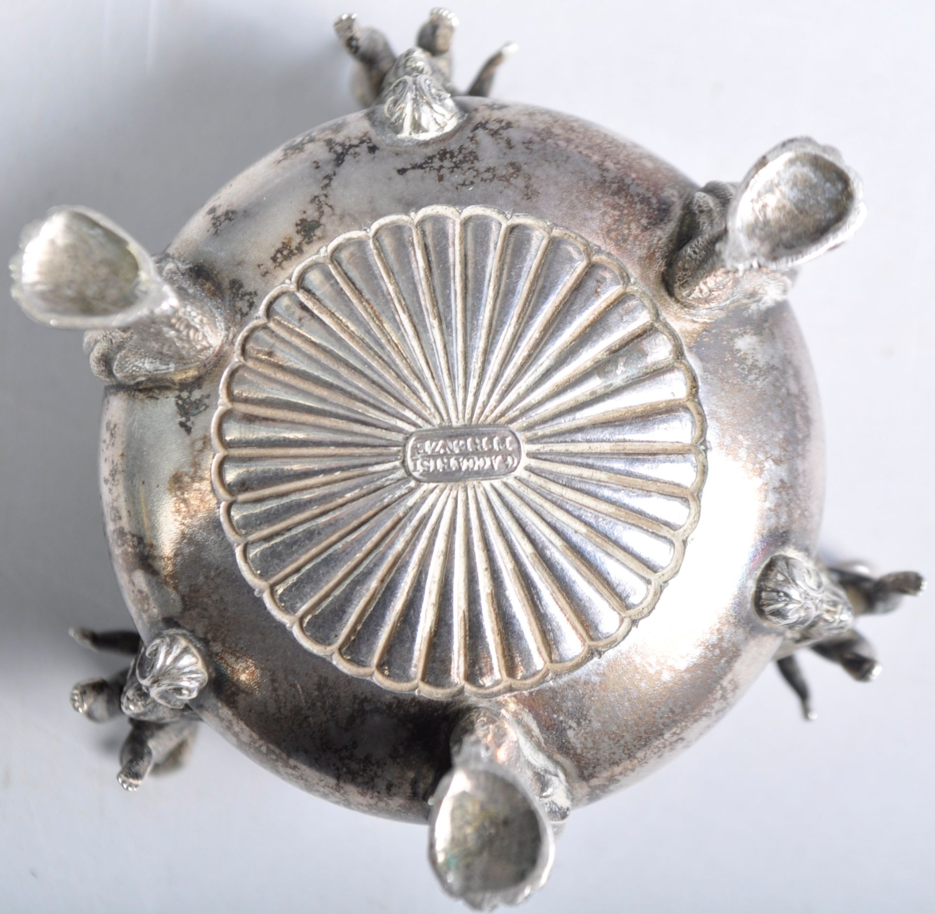 ANTIQUE ITALIAN SILVER CHERUB TABLE SALT CONDIMENT - Image 4 of 4