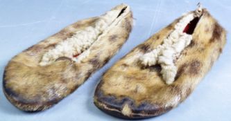 PAIR OF ANTIQUE 19TH CENTURY INUIT SEAL SKIN MUKLUK SHOES