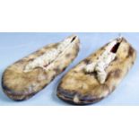 PAIR OF ANTIQUE 19TH CENTURY INUIT SEAL SKIN MUKLUK SHOES