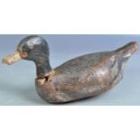 19TH CENTURY HAND CARVED DECOY MALLARD DUCK