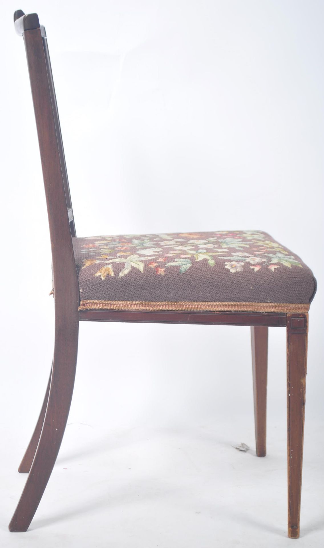 19TH CENTURY GEORGIAN MAHOGANY & TAPESTRY DINING CHAIR - Image 5 of 8