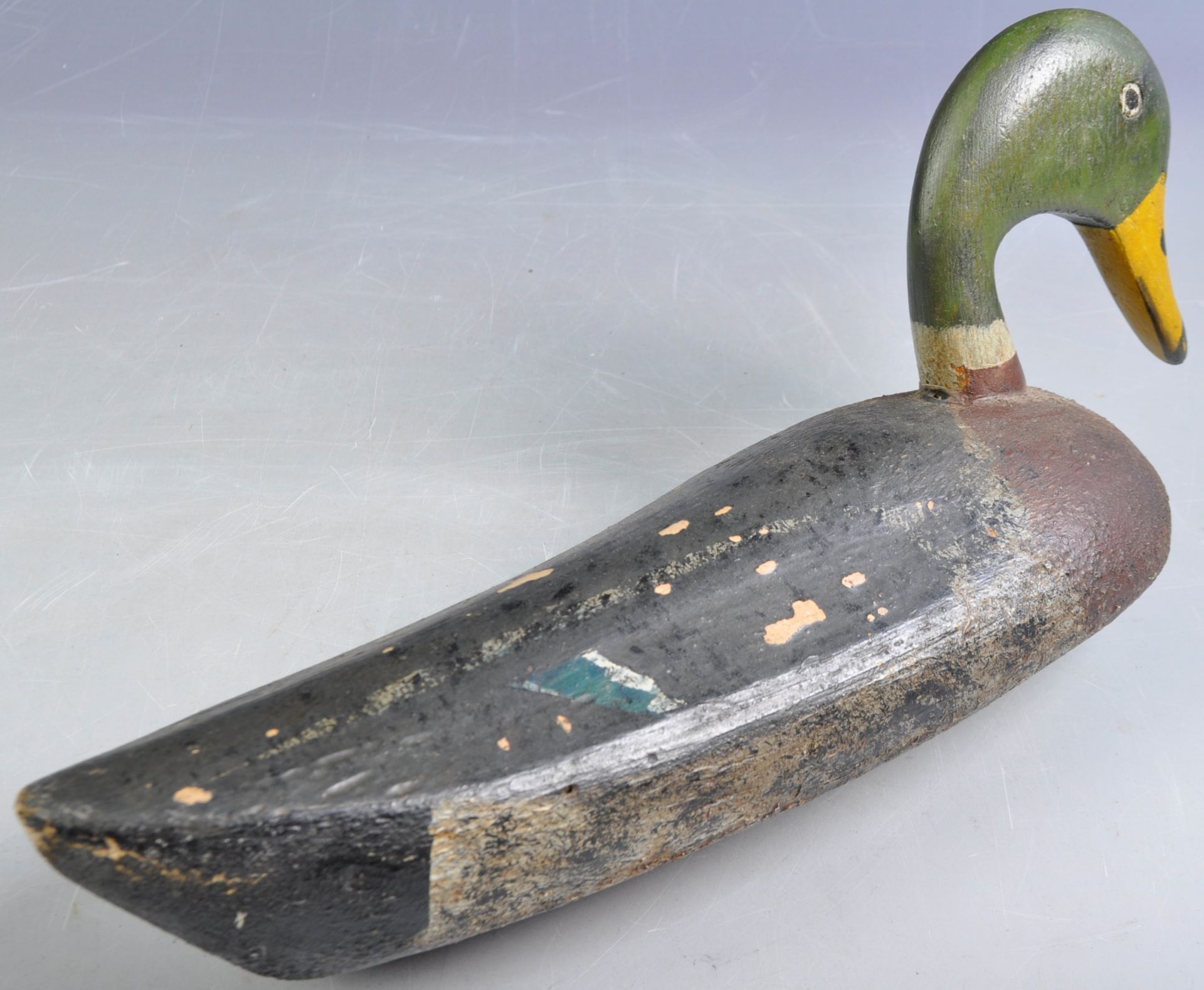 19TH CENTURY HAND CARVED AND PAINTED MALLARD DECOY DUCKS - Bild 2 aus 5