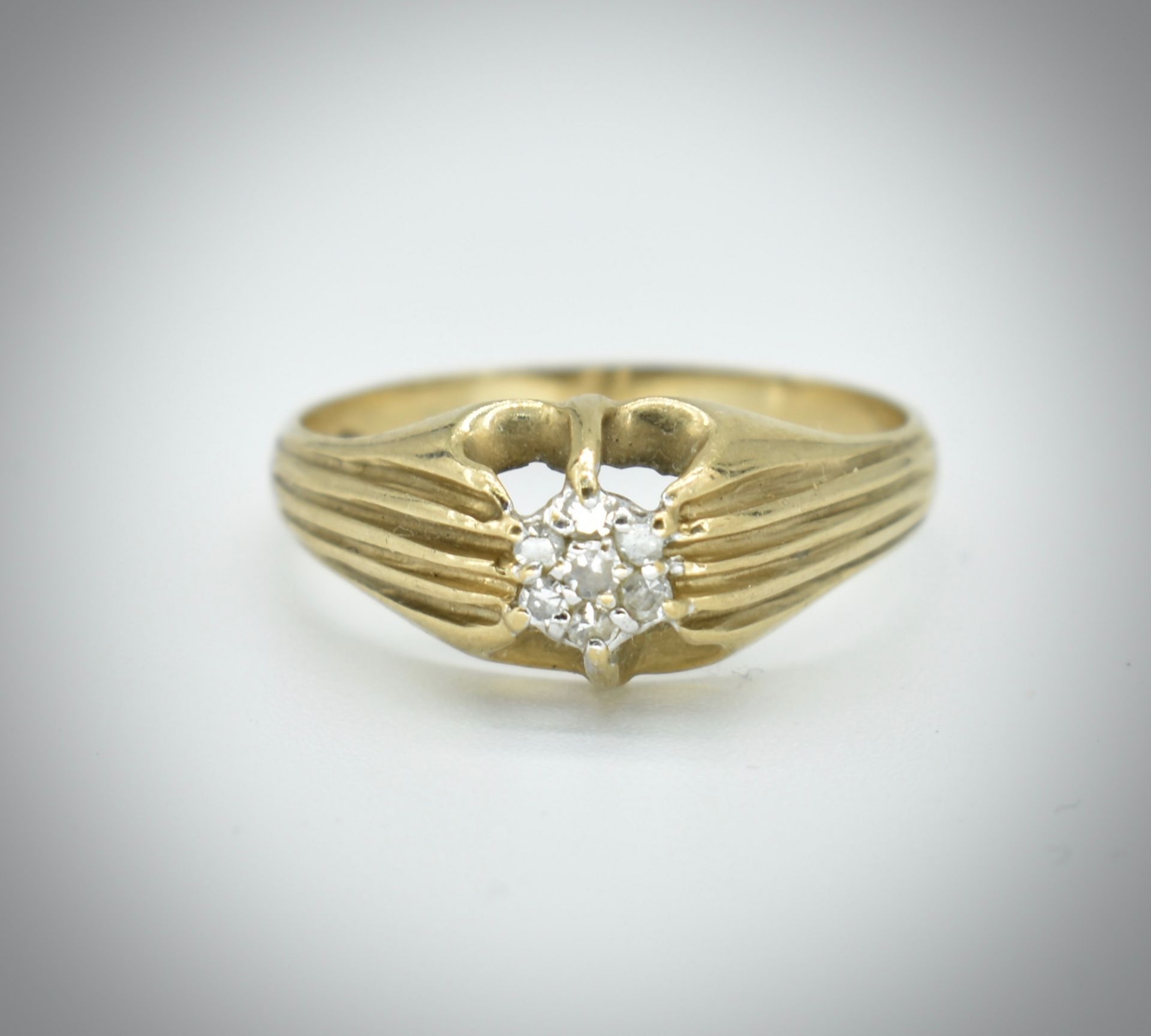 Hallmarked 9ct Gold & Diamond Ring