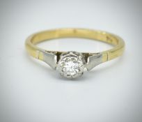 18ct Gold Diamond Solitaire Ring