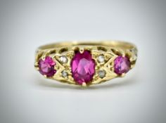 An 18ct Gold Ruby & Diamond Ring