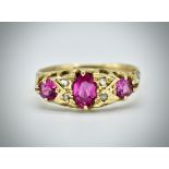 An 18ct Gold Ruby & Diamond Ring