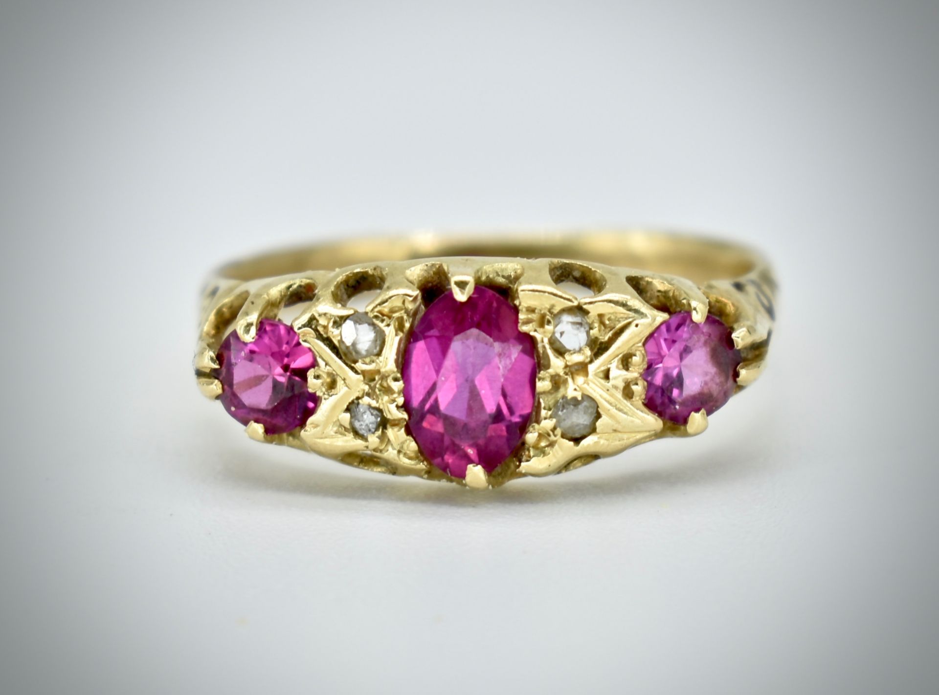 An 18ct Gold Ruby & Diamond Ring