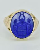 Gold & Lapis Lazuli Chevalier Ring