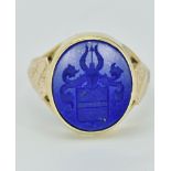 Gold & Lapis Lazuli Chevalier Ring