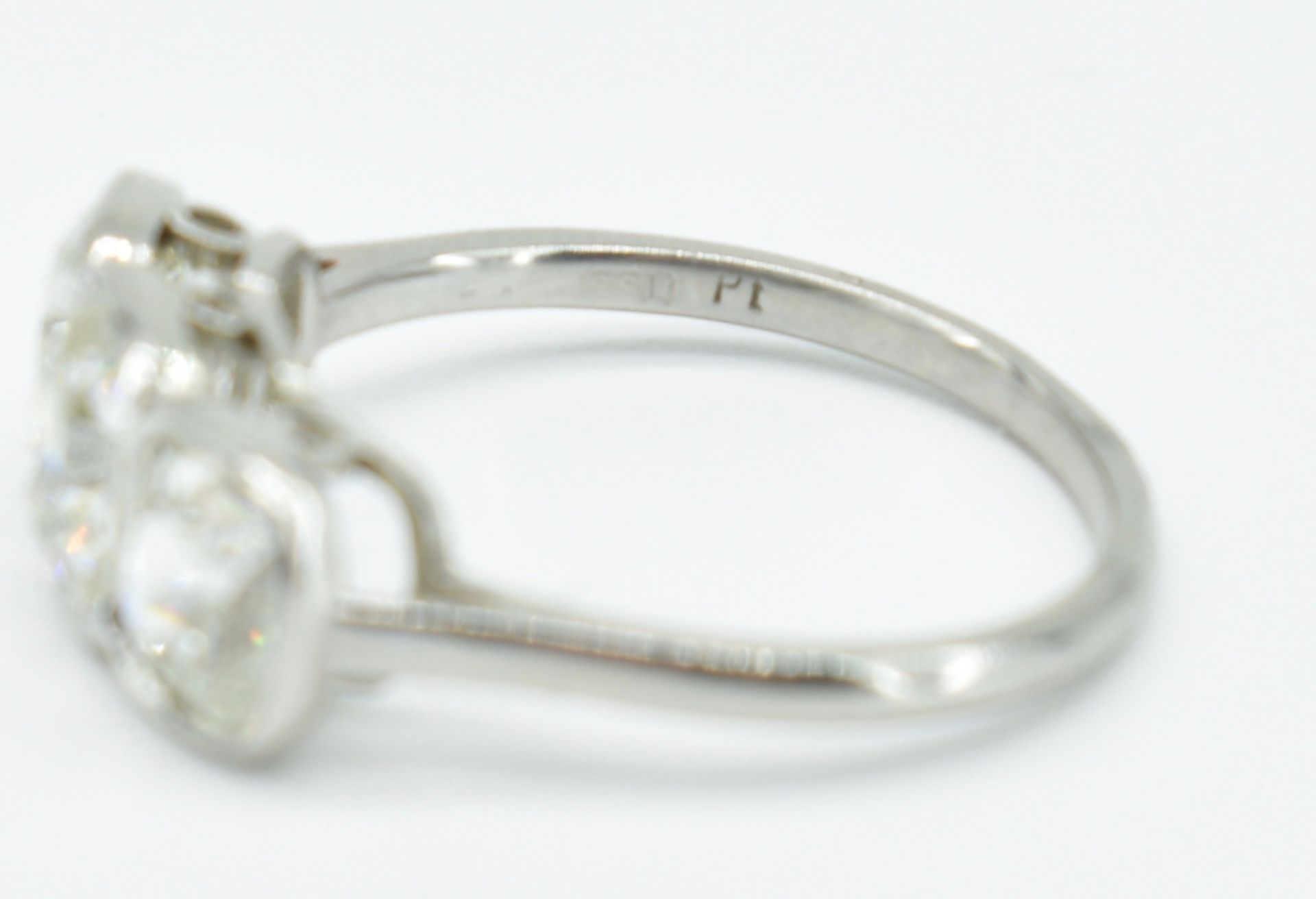 Platinum & Diamond Three Stone Ring - Image 5 of 5