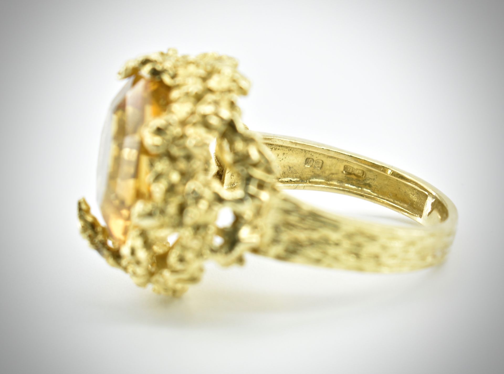 Alan Martin Gard - 18ct Gold Citrine Diamond Ring 1968 - Image 7 of 10