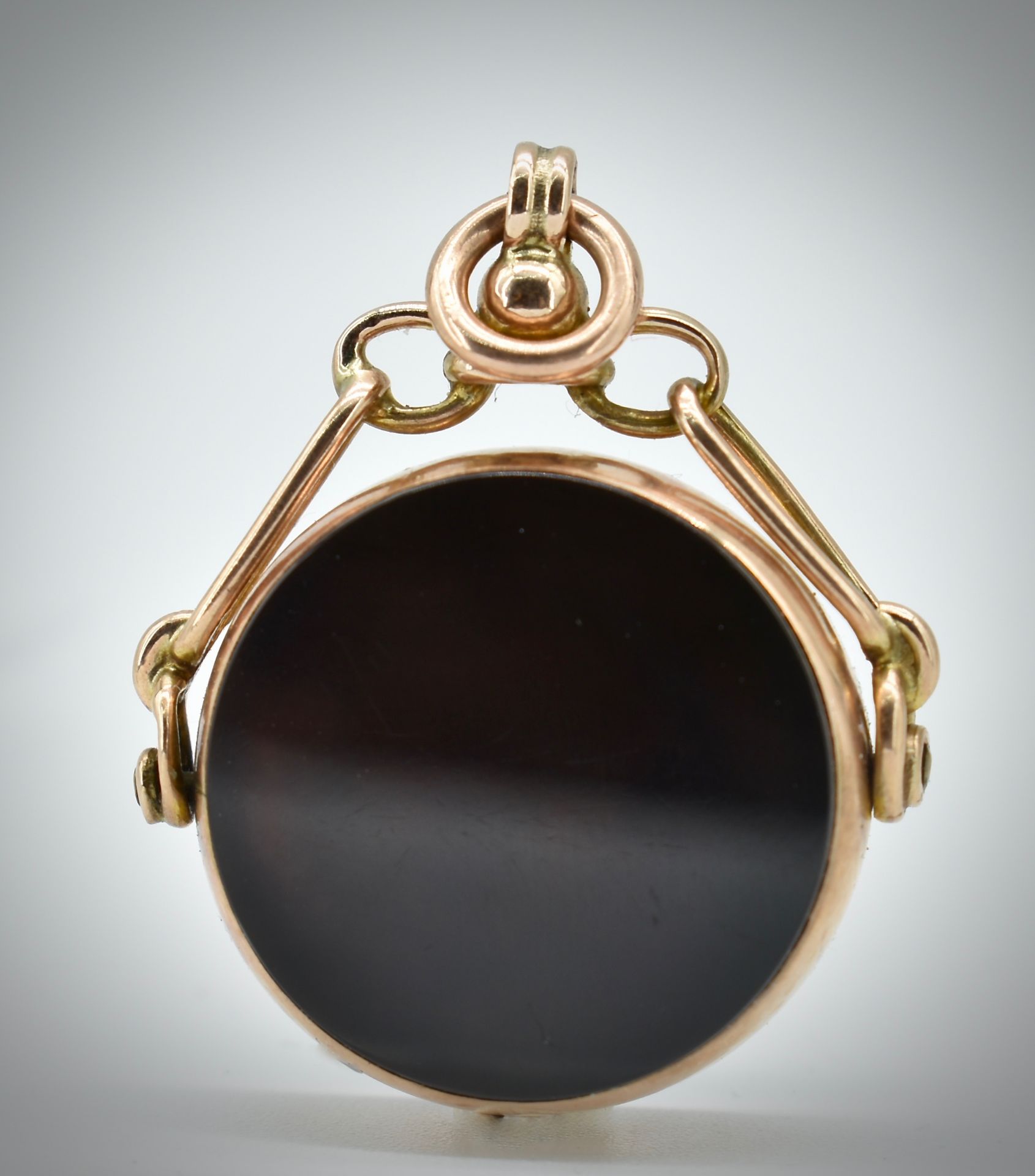 9ct Gold & Bloodstone Agate Fob Swivel - Image 3 of 5