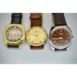 Collection of 3 Mid Century Watches Drimex, Fortis & Sekonda