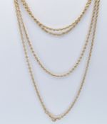 Antique 15ct gold guard long chain