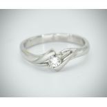 18ct White Gold & Diamond Single Stone Ring