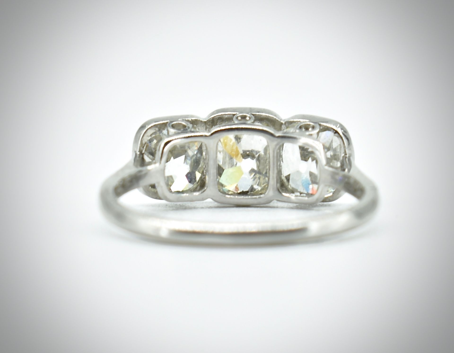 Platinum & Diamond Three Stone Ring - Image 3 of 5