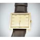 Mid Century Retro Square Faced Modernist Timex Gents Wristwatch