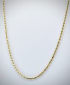 9ct Gold / 375 Marked Fancy Linked Necklace Chain