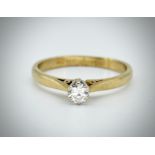 9ct Gold & Diamond Solitaire Ring