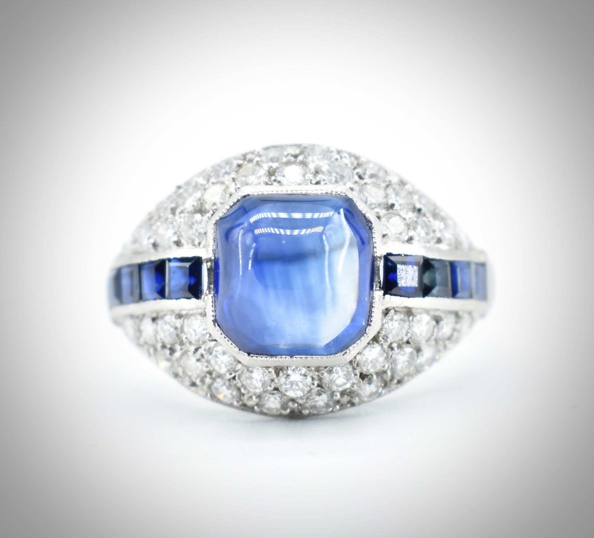 Sapphire & Diamond Dome Ring